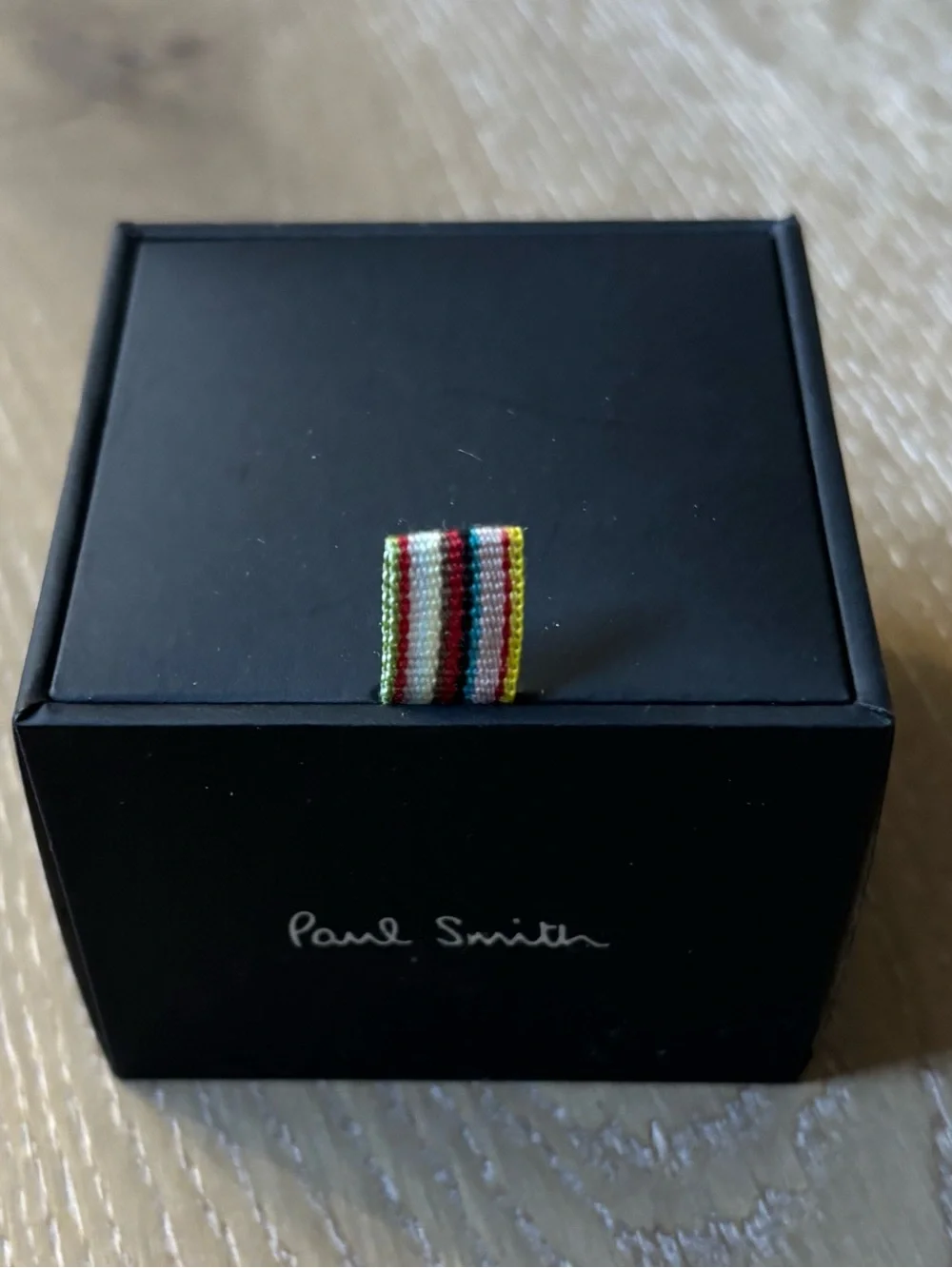 Paul Smith Multicolor Blue Stripe Enamel Cufflinks